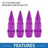 A ABSOPRO Tire Valve Stem Caps 45MM Car Wheel Valve