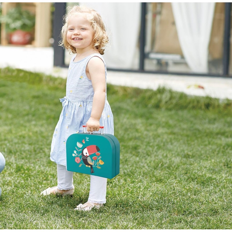 Hape Tea Time Play Set - Tea Set with Case,