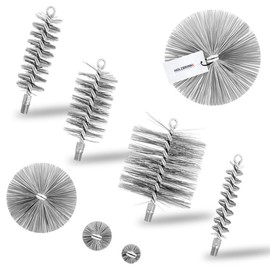 HOLZBRINK 80 mm boiler brush, stove pipe brush, boiler brush for boiler cleaning, M12, 1 piece