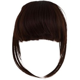 Flequillo Falso Clip para Mujer, Fibra Resistente, Moda No se Cae Fácilmente, Uso Seguro y Práctico, para Conciertos y Citas, Pinza Incluida