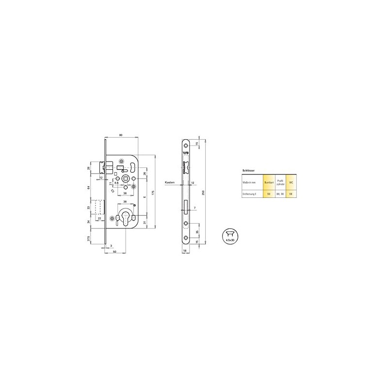Grundmann Mortice Lock
