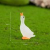 DPWOUM 3pcs White Miniature Resin White Gooses Figurine Mini Animal