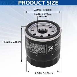 2 Pack 52114 Oil Filter Compatible with Hydro-Gear Transmission Filter Replaces Toro 109-3321, Ariens 21545100, Husqvarna 539113466, Exmark, Gravely, Bad Boy, Ferris for Lawn Mower