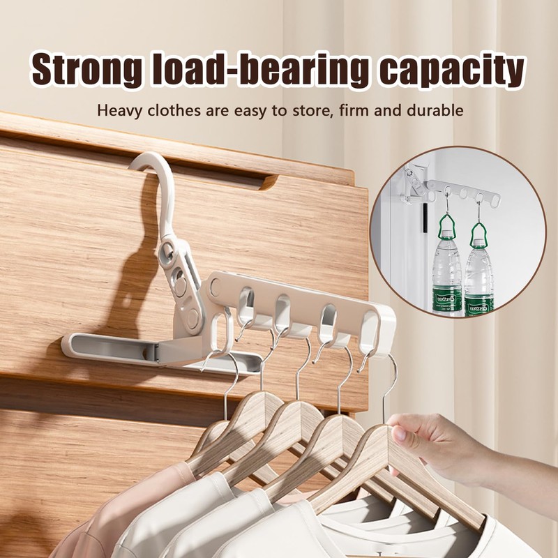 Door Coat Hook Foldable Wall Clothes Rack - 1 Piece
