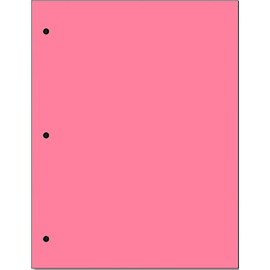 Copy And Printing Color Paper, 20 Lb. 3 Hole Punch 500 Sheets Per Ream. (Cherry)