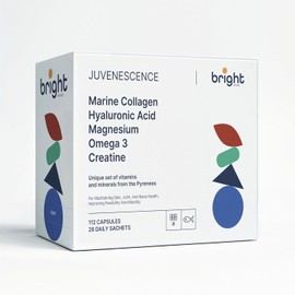 Omega 3, Magnesium, Creatine, Hydrolyzed Marine Collagen + Hyaluronic Acid | 4-in-1 Daily Pack | 28 Sachets for Joint, Muscle, & Performance Support