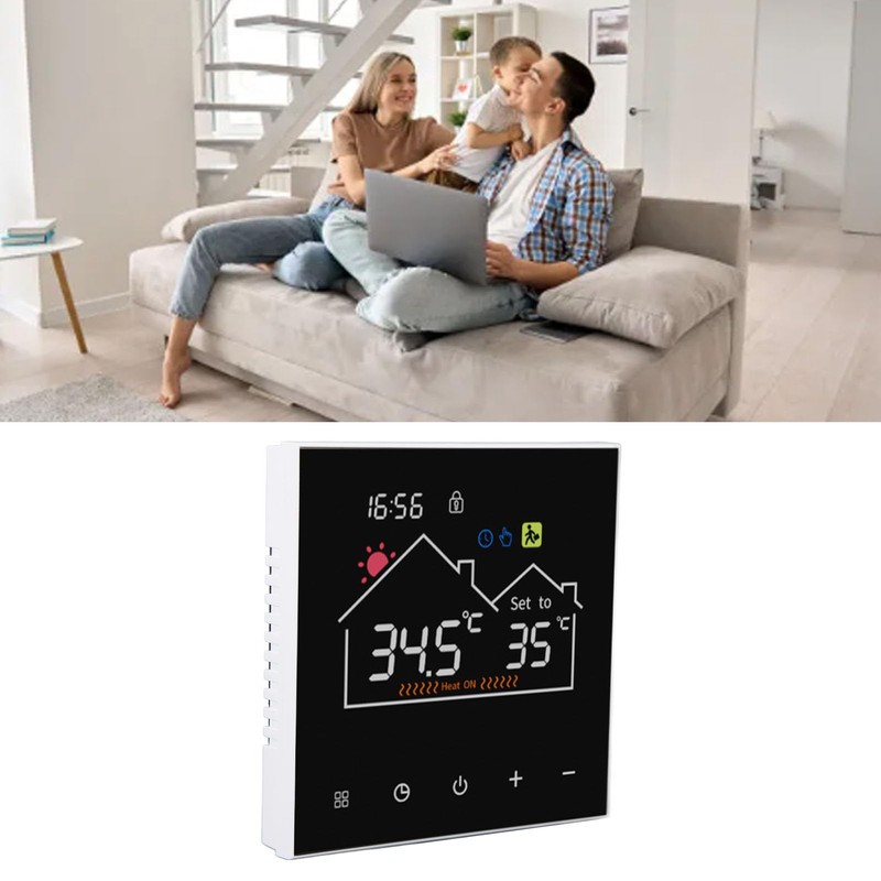 Programmable Thermostat for House with LCD Color Display Touch Screen,