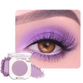 QIDSTERS Violet Purple Matte Single Eyeshadow, Lightweight Blendable Mini Eye Shadow for Older Women, Monochrome Eyeshadow Palette Makeup Pigmented Waterproof, Vegan & Cruelty-Free, 31