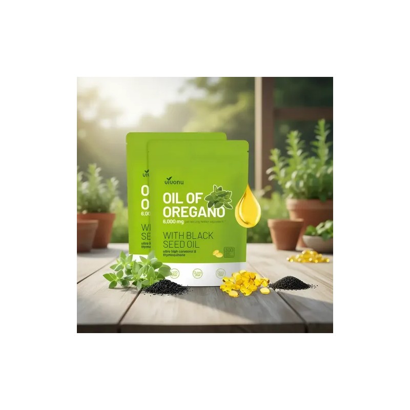 2x Aceite De Orégano Cápsula Blanda 6000mg 300 Cápsulas