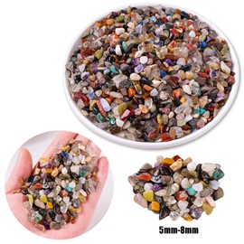 Tkxjry 500 g Small Gemstones, Gemstone Mix Mix, Gemstones 5-8 mm, Semi-Precious Stone Set, Mixed Stones, Mini Mixed Stones, for Decoration, Birthday Party (S)