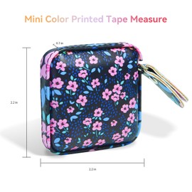 Aaymoous Tape Measure Body Measuring Tape，Mini Tape Measure Retractable Soft Tape Measure for Sewing Cloth Fabric Body Measurements，Fabric Tape Measure Clothing Measuring Tape Blue Little Flower