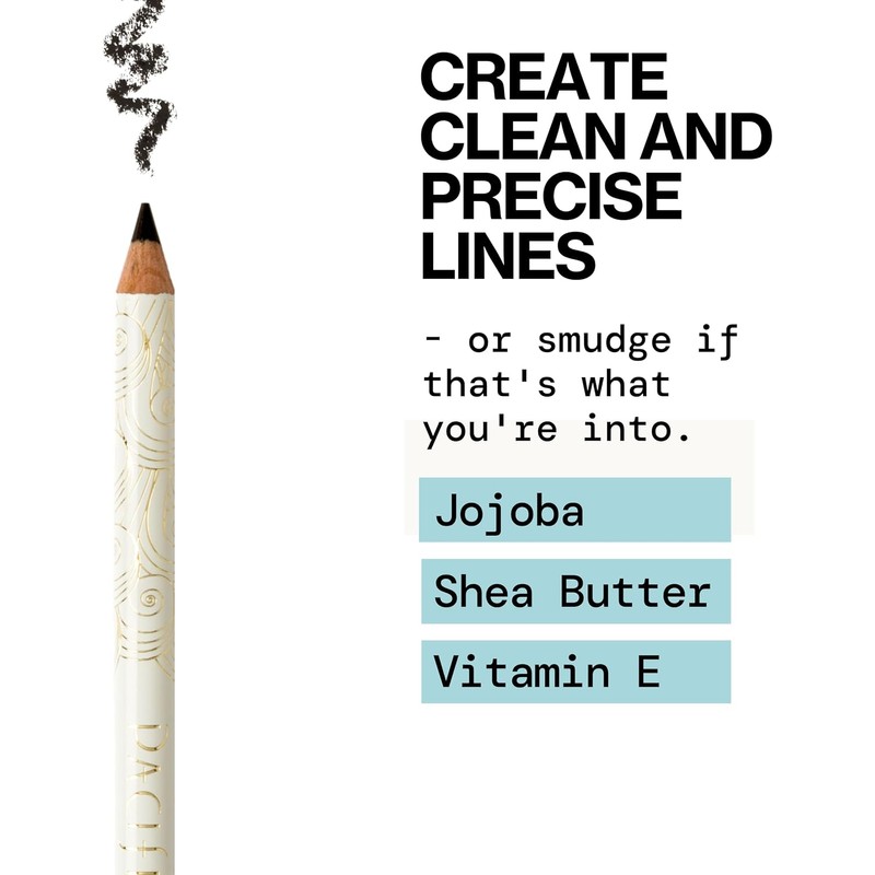 Pacifica Vegan Water Resistant Eyeliner - Jet Women 0.04 oz