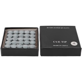 50Pcs Billiard Pool Cue Tips Cue Pool Stick Replacement Tips with Storage Box Billiard Accessories11mm