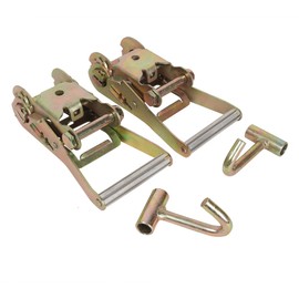 2" Ratchet Strap Handle & J Hook f Race Car Hauler Tow Dolly Tie Down Strap -2PACK