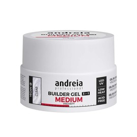 Andreia Professional Builder 3 in 1 Medium Viscosity Clear Gel 22g/0.78oz - Vegan - Nails