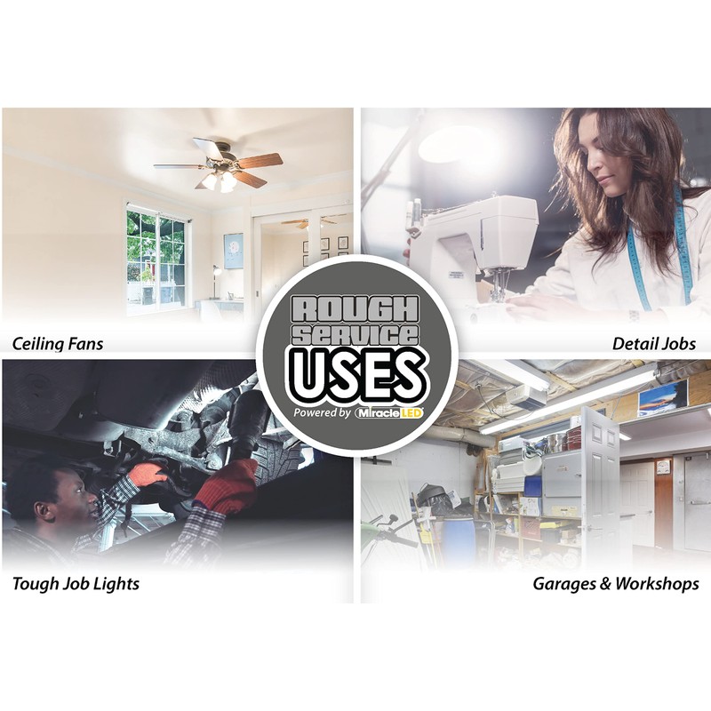 Miracle LED Rough Service 100W Replacement LED Garage Door Bulb,
