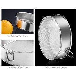 Webake Sieve 6-Inch, 8-Inch Sieves Fine Mesh Strainer Set of 2 Stainless Steel Sifter Round Flour Sieve for Baking Straining Powdering