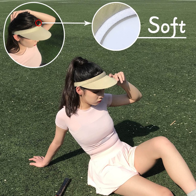 Paquete de 2 viseras para mujeres y hombres, visera ajustable