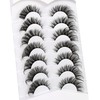Poolunch False Eyelashes Cat Eye Lashes 8D Volume Wispy Natural