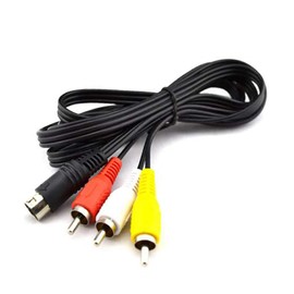 WICAREYO 1.8M 6ft Audio Video AV Cable 9 Pin for Genesis Mega Drive 2 & 3