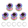 CNC Single/Double Chainring Bolts， Bike Chainring Bolts&Nuts Set M8×6.5mm.（Colour）