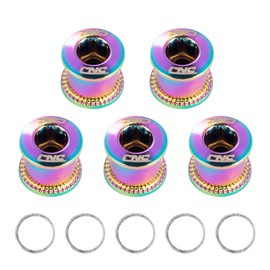 CNC Single/Double Chainring Bolts， Bike Chainring Bolts&Nuts Set M8×6.5mm.（Colour）