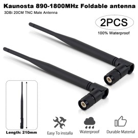 Kaunosta ADS-B SDR Antenna 900-1800MHz Dual Band 978/1090Mhz TNC Male Mobile Antenna Omnidirectional 3dBi Outdoor Foldable Aerial for RTL SDR, Drone FPV, Ham Radio, USB Dongle Tuner Receiver 2Pcs