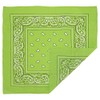 Lime Green Paisley Bandanas - Dozen Packed 22x22