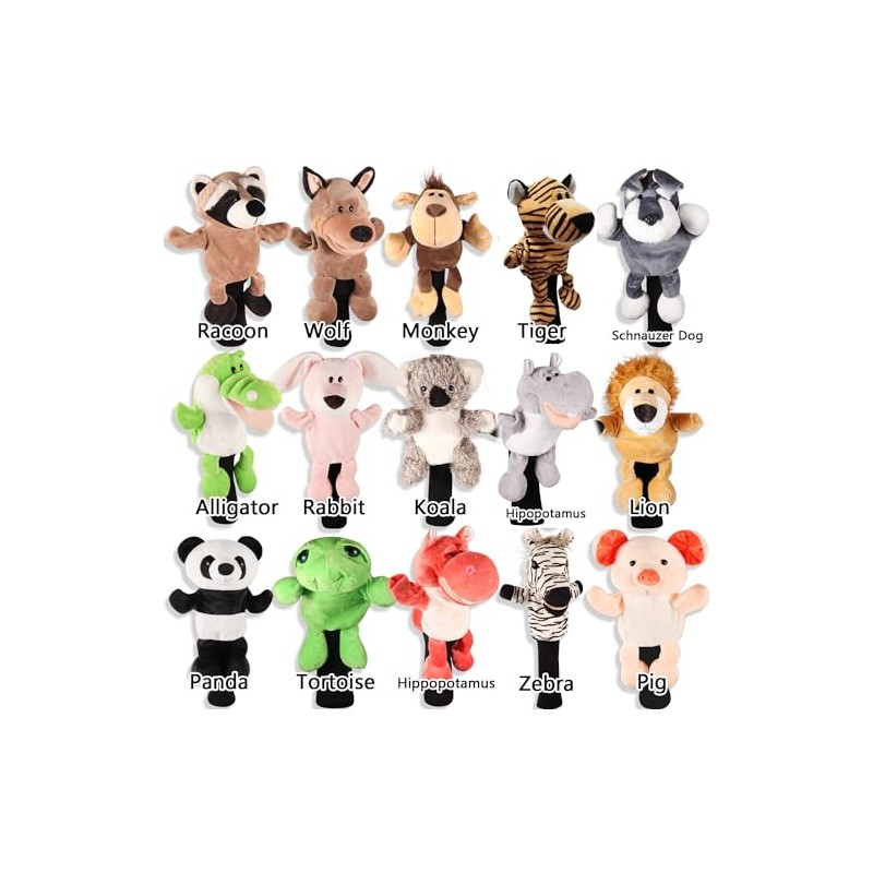SHABIER Plush Novelty Animal Golf Driver Head Cover for 460cc