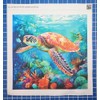 Fabric Panel 8"x8" Sea Turtle 100% Cotton Quilting Sewing Block