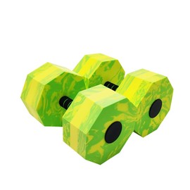 Water Dumbbells for Pool Exercise Set of 2, Aquatic Fitness Weights for Water Aerobics Swimming, Floatation Dumbbells for Low-Impact Training (Octagonal - Camouflage green)