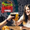 BNEMCEZH Burger Open Neon Sign Dimmable Delicious Hamburger LED Light