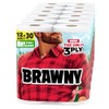 Brawny Tear-A-Square 3-Ply Paper Towels, 12 XL Family Rolls =