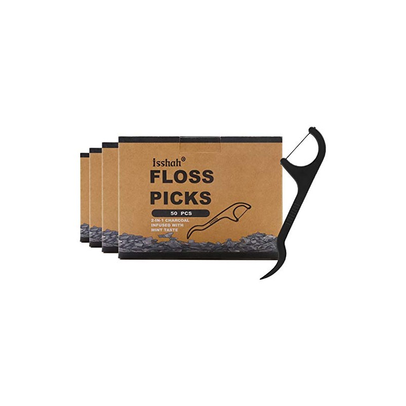 Palillos de hilo dental natural, 200 unidades, sin BPA, veganos,