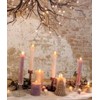 Pack of 4 Rustic Taper Candles, Height: 24 cm, Diameter: