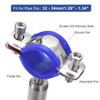 sourcing map 2Pcs Stainless Steel Pipe Supports Wall Mount Ceiling
