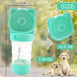 MUYG Dog Water Bottle,Portable Dog Water Bottle and Food,Outdoor Hand-held Pet Water Bottles with Food Container,Lightweight Leak Proof Puppy Water Dispenser for Pets Outdoor Walking,Hiking,Travel