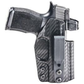 Rounded Tuckable IWB Holster Fits: Springfield Hellcat Pro Holster - Ambi - Carbon Fiber Black Kydex - Concealment Express - American Made