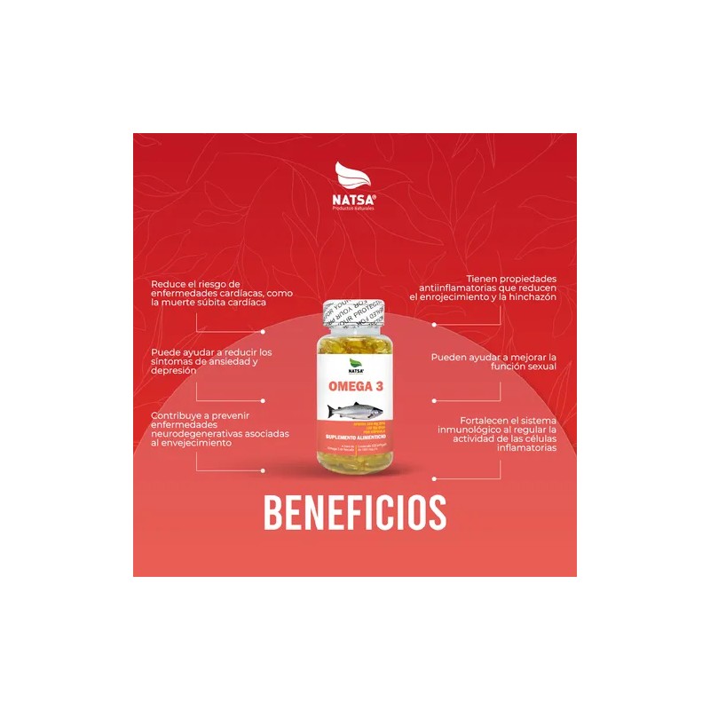 Omega 3, Aceite De Pescado, 100 Cápsulas, Calidad Premium Sabor