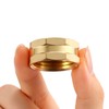 Sanpaint 4 Pack Garden Hose End Caps with Washers, Brass