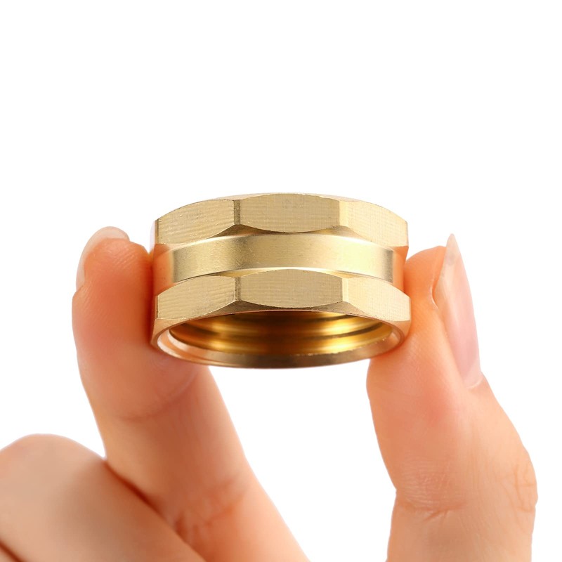 Sanpaint 4 Pack Garden Hose End Caps with Washers, Brass
