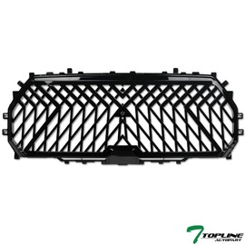 TLAPS 7422449031040 Compatible With 2022-2024 Toyota Tundra Glossy Black Mesh Front Bumper Grill Grille
