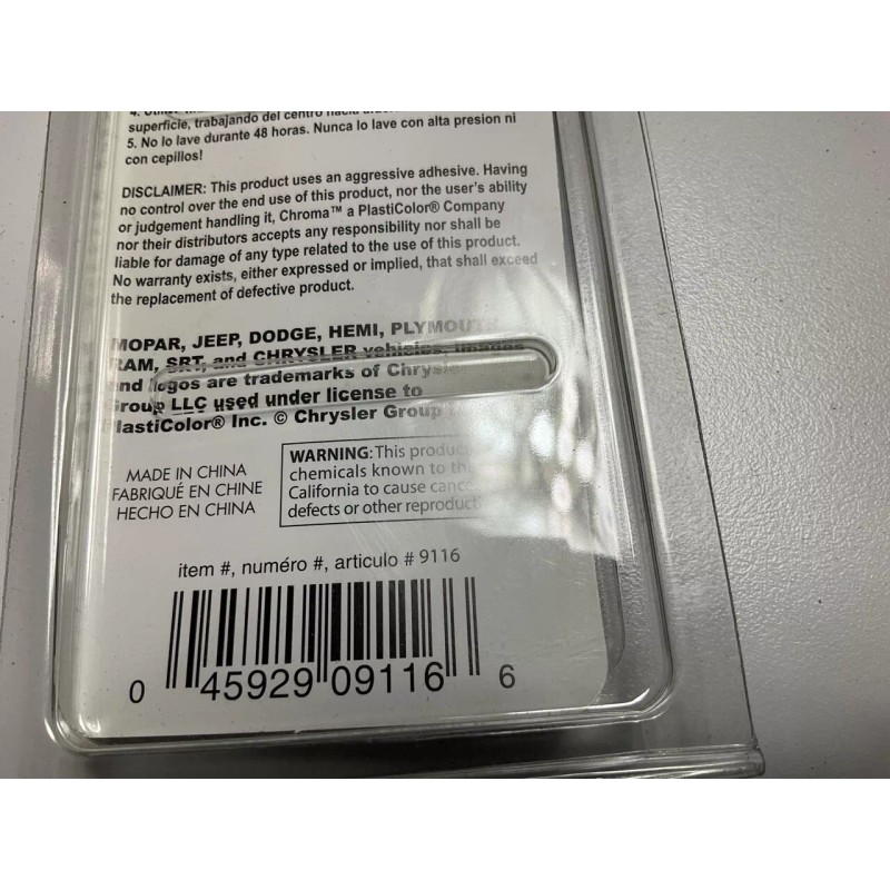 Chroma 9116 Adhesive Plastic Injection Molded Emblem For Dodge