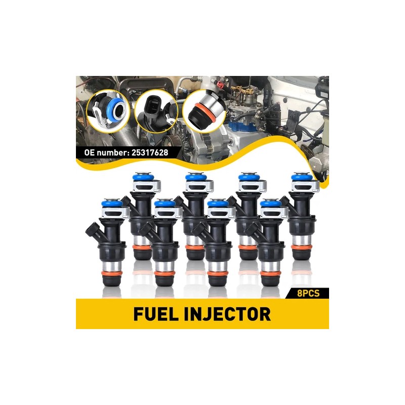 lashmo67 8Pcs Upgrade Fuel Injectors For 99-07 Chevy Silverado GMC
