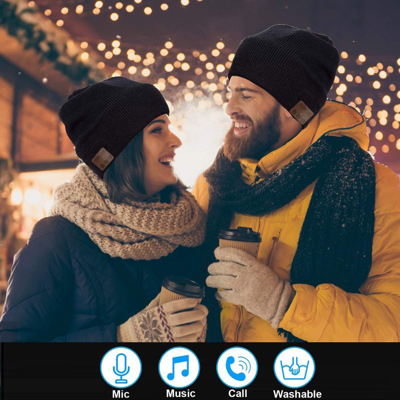FashionLive Wireless Hat Music Beanie for Men Women Music Beanie