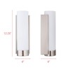 Elina Bathroom Vanity Light – Brushed Nickel w/Frosted Shade -