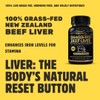 FREZZOR New Zealand 100% Live-Grass-Fed Beef Liver 180 Capsules, Supports