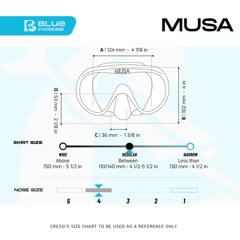 Cressi Musa Frameless Masks, Rose Gold