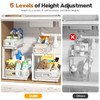 Biboraya 2 Pack Under Sink Organizer With Smooth Cylindrical Rail,2-Tier