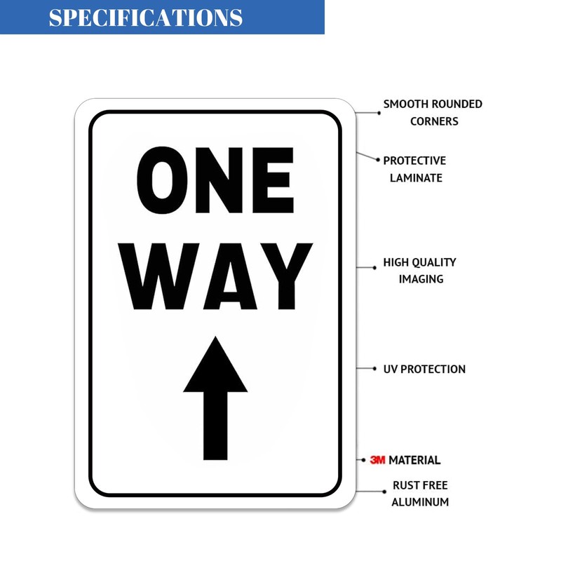 One Way Arrow Sign Street Metal Signs Road Wall Decor